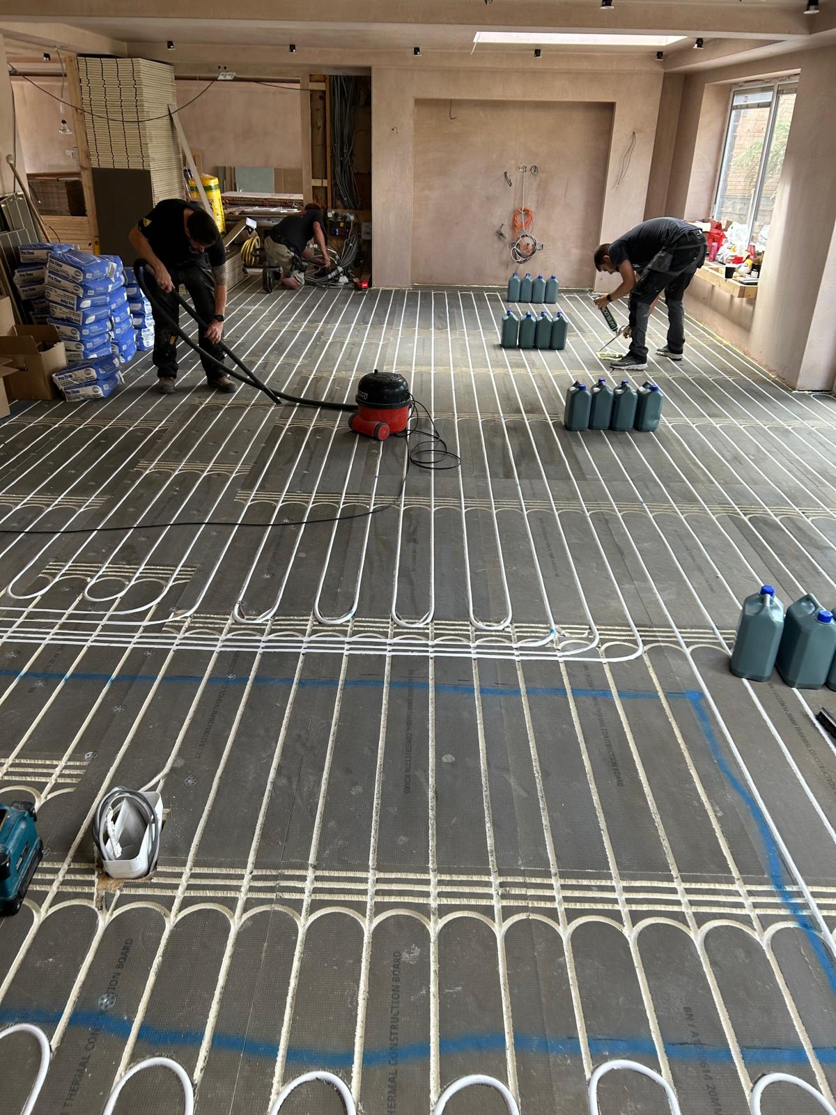 Underfloor heating installation