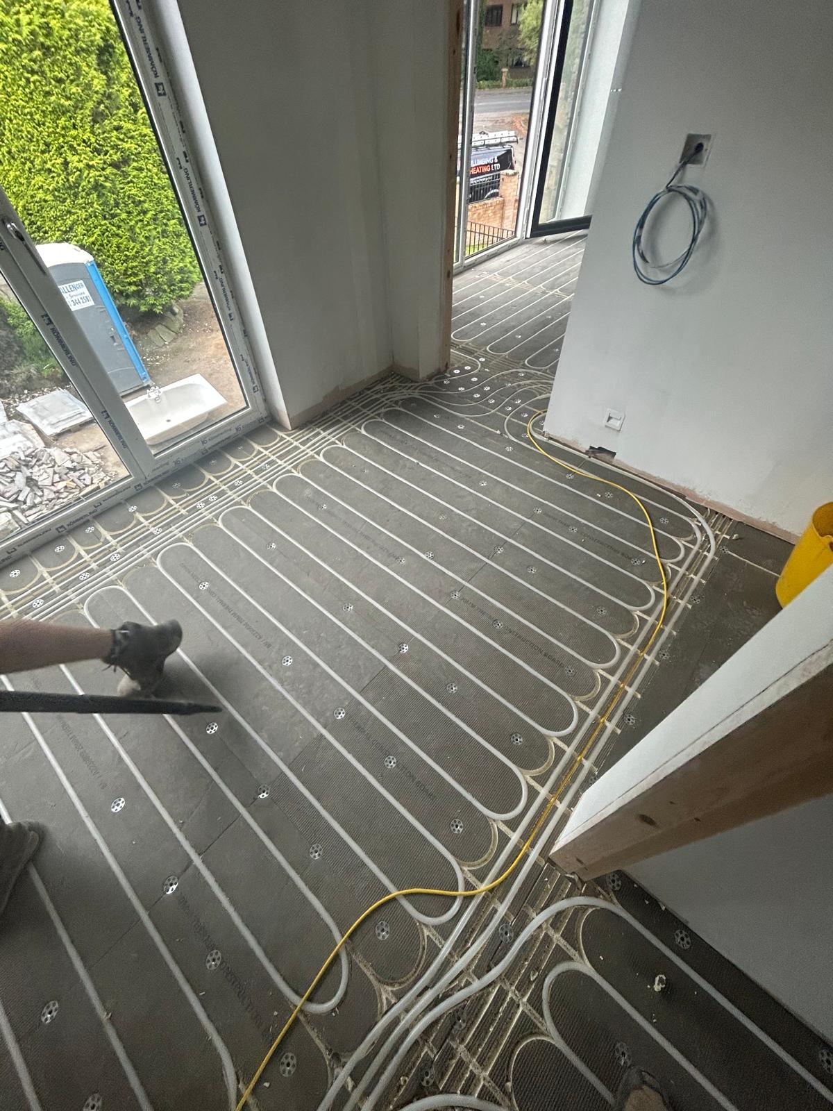 Underfloor heating installation