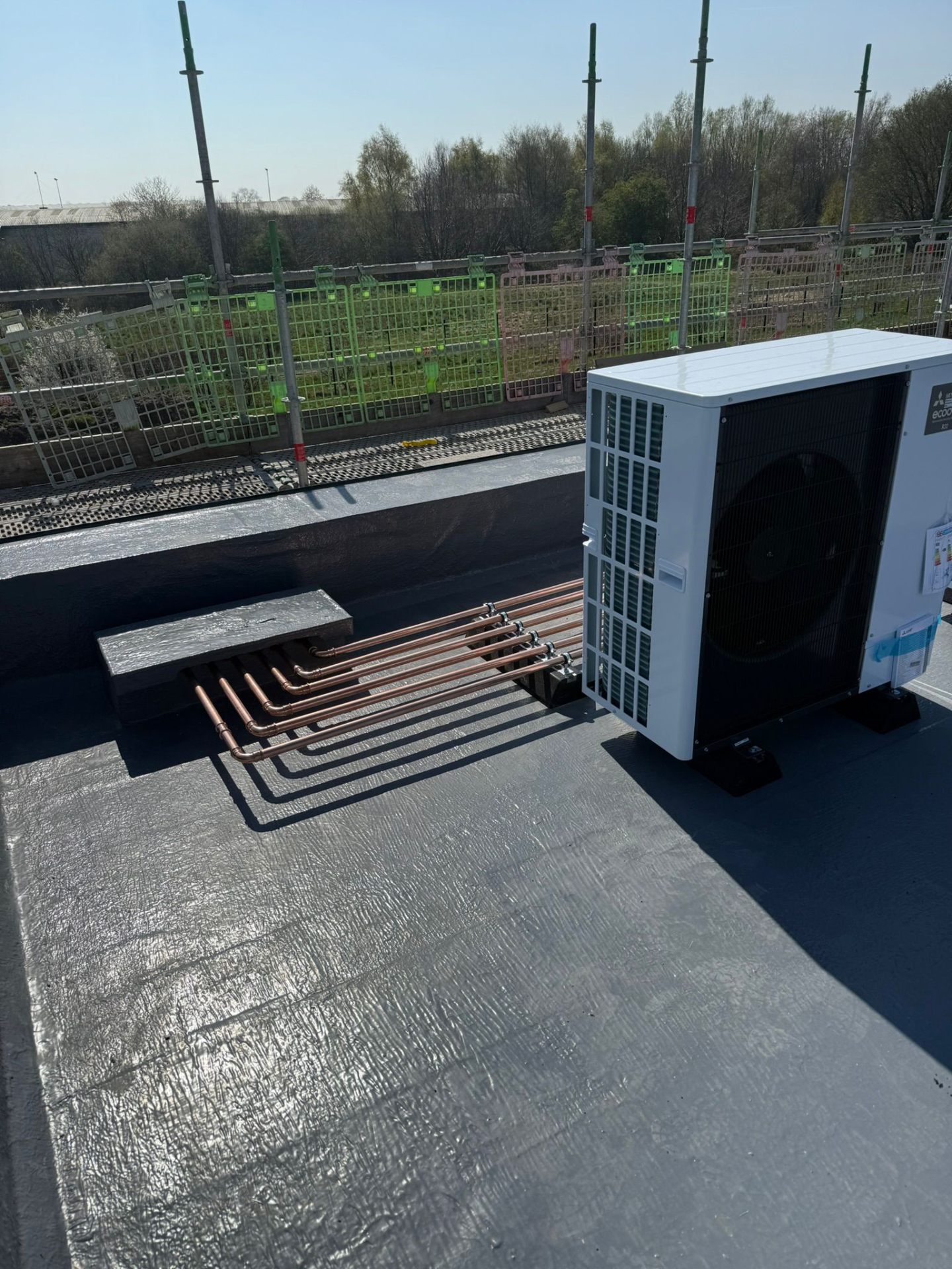 Air source heat pump installation