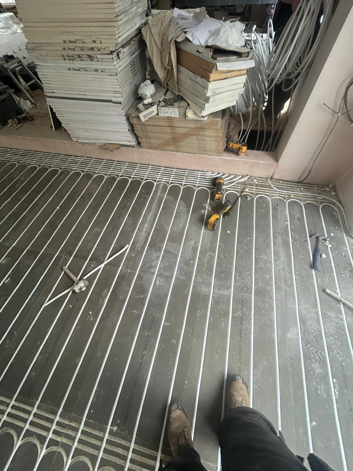 Underfloor heating installation